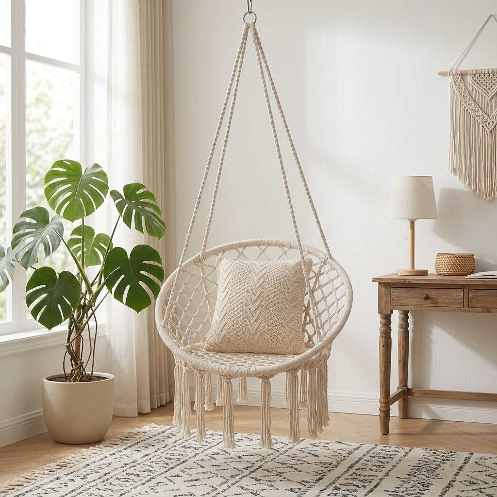Silla Hamaca de Macramé