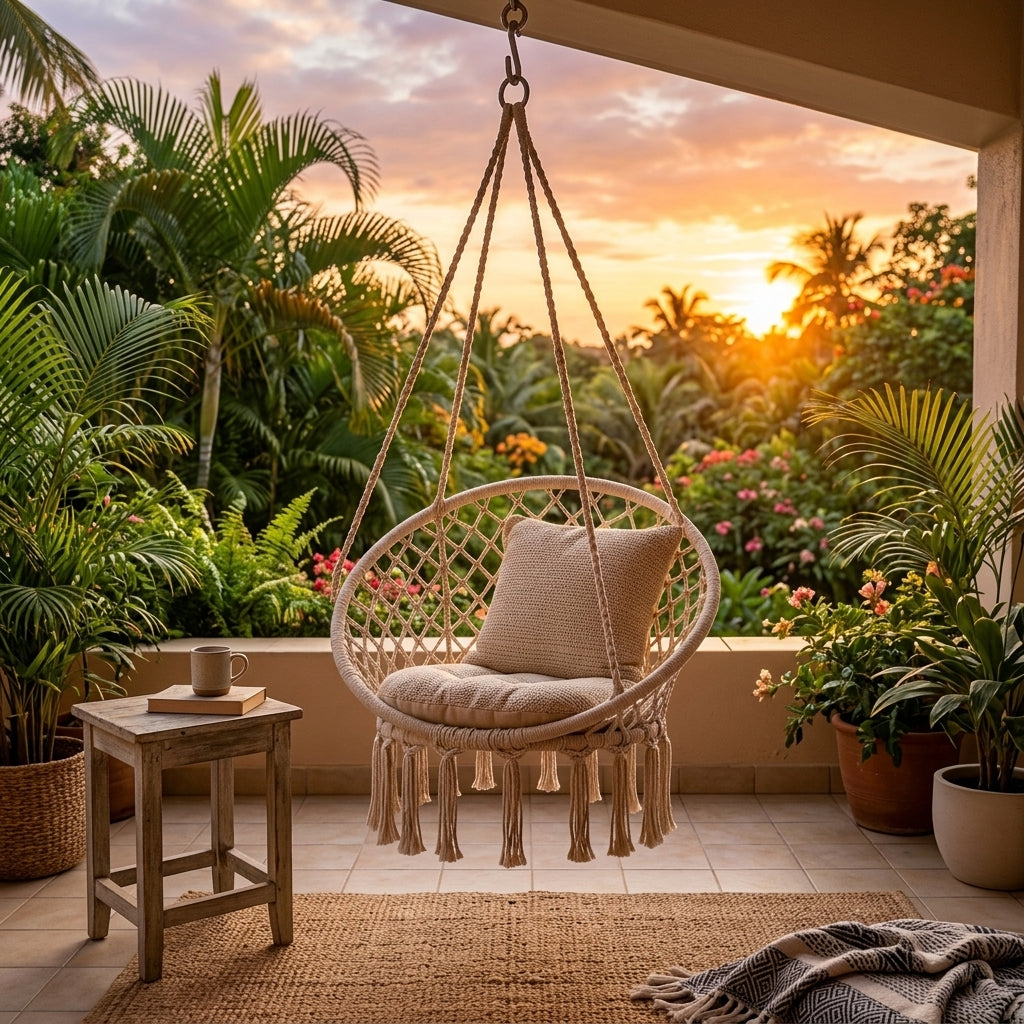 Silla Hamaca de Macramé